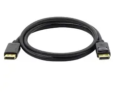 Шнур шт.Display Port — шт.Display Port, gold, чорний, 3метри