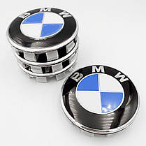 Комплект ковпачків (заглушок) в литі диски BMW (БМВ) 68 мм Класик (36 13 6 783 536) - комплект 4 штуки, фото 3
