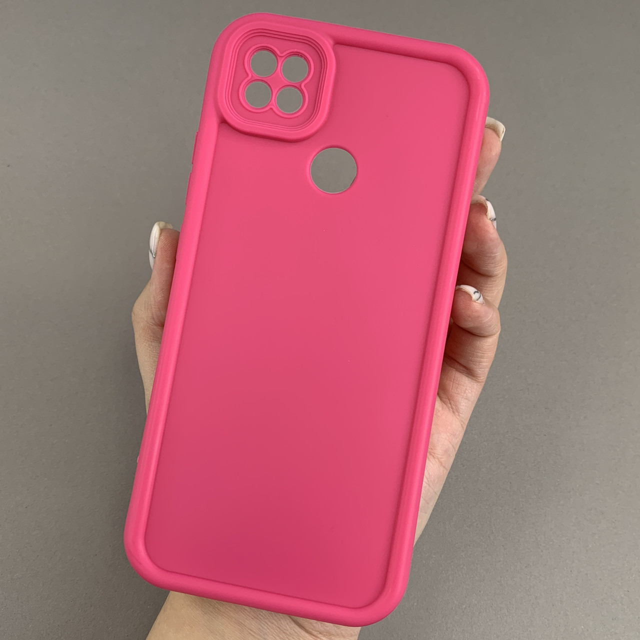 Чохол для Xiaomi Redmi 9C силіконовий чохол з великими бортиками на телефон сяомі редмі 9с малиновий n5v