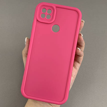 Чохол для Xiaomi Redmi 9C силіконовий чохол з великими бортиками на телефон сяомі редмі 9с малиновий n5v, фото 1
