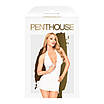 Мінісукня з відкритою спиною та стрингами Penthouse — Earth-Shaker White L/XL, фото 4