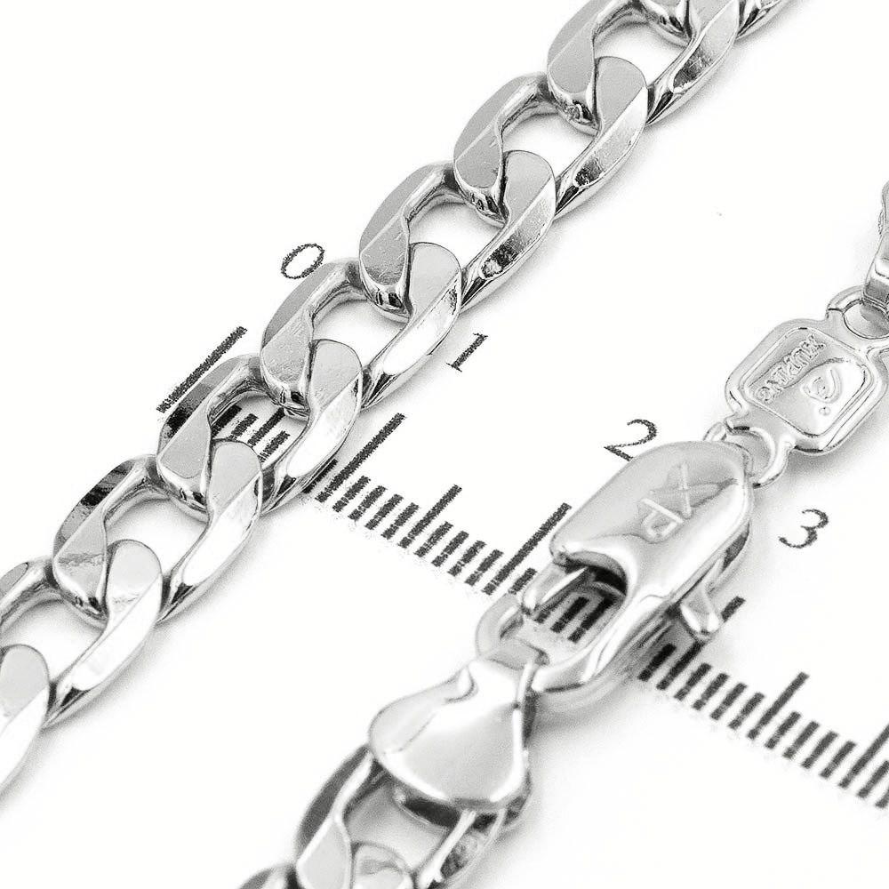 Ланцюжок панцирне плетіння 0,6/50 см родій (Медичне золото) (524210(2)), фото 1