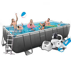 Каркасний басейн Intex 26356-11, 549 х 274 х 132 см (7 г/год, 7 900 л/год, драбина, тент, підстилка, набір для