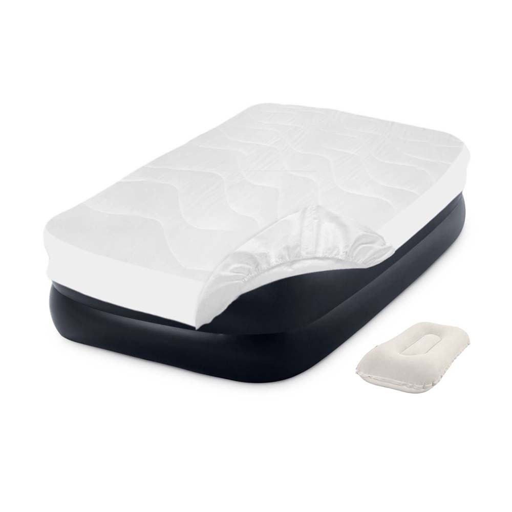 Надувне ліжко Intex 64122-3, 99 х 191 х 42 см, електронасос, наматрацник, подушка. Односпальне