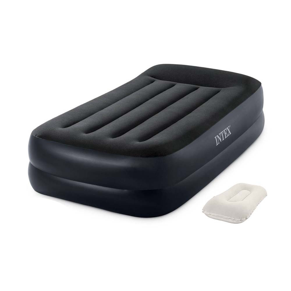 Надувне ліжко Intex 64122-2, 99 х 191 х 42 см, вбудований електронасос, подушка. Односпальне