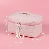 Шик Косметичка з Вишивкою Квітів - Простора & Легка Органайзер для Подорожніх Необхідностей, Неводонепроникний