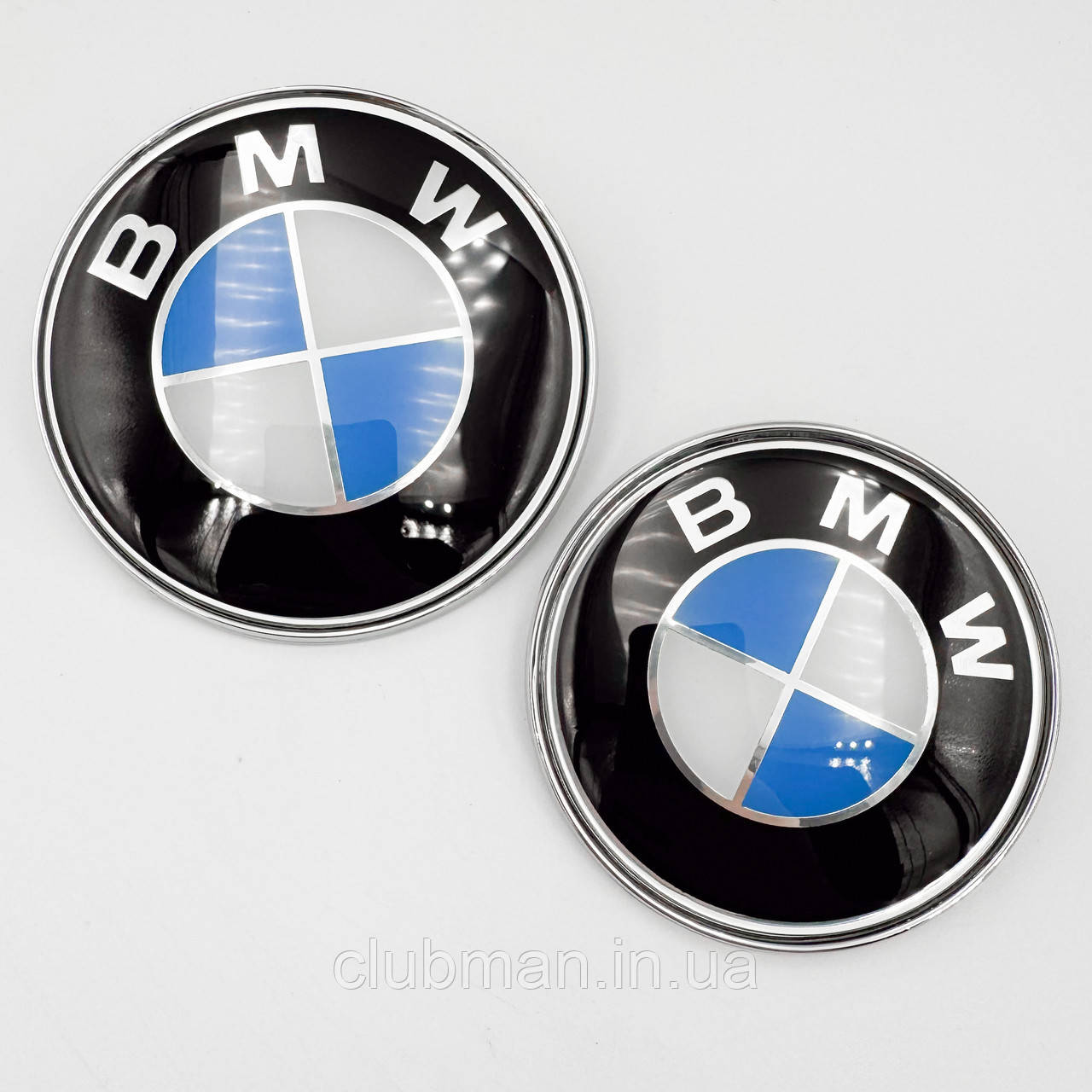 Комплект емблем БМВ (BMW) 78 та 82 мм для E39 E53 E60 E36 E34 E46 E90 E65 E66 E70 на капот багажник - - комлект 2 штуки