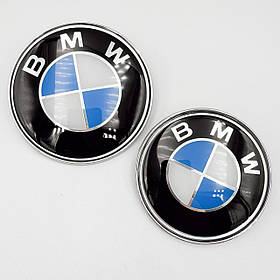 Комплект емблем БМВ (BMW) 78 та 82 мм для E39 E53 E60 E36 E34 E46 E90 E65 E66 E70 на капот багажник - - комлект 2 штуки