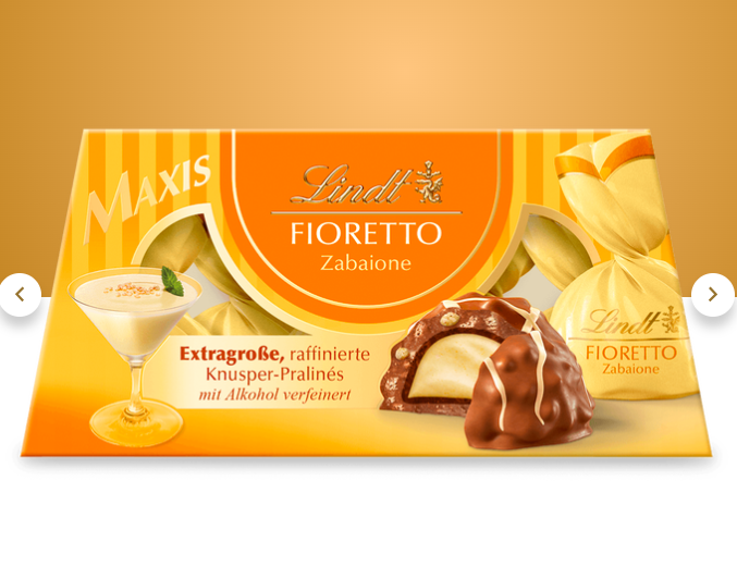 Цукерки Lindt Fioretto Zabaione 138 гр. Швейцарія