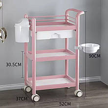 Стелаж етажерка з полицями на колесах