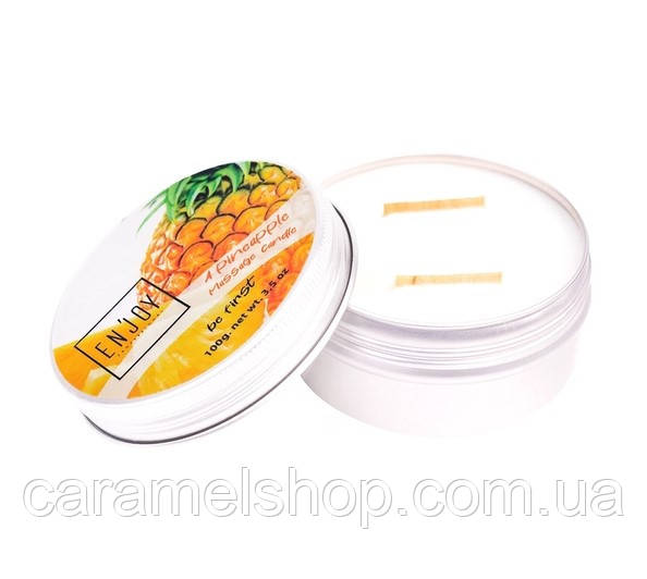 Масажна свічка для манікюру масажу рук і ніг соєва натуральна Enjoy Professional Pineapple ананас 100 г