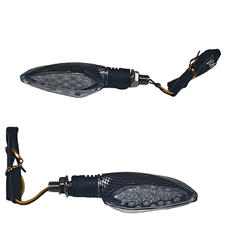 Поворотники на мопед, мотоцикл, скутер, електровелосипед LED ДИНАМІЧНІ (ЖОВТИЙ)