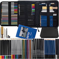 Набор для рисования Maaleo художественный набор 74 предметов для рисования эскизов (19178)