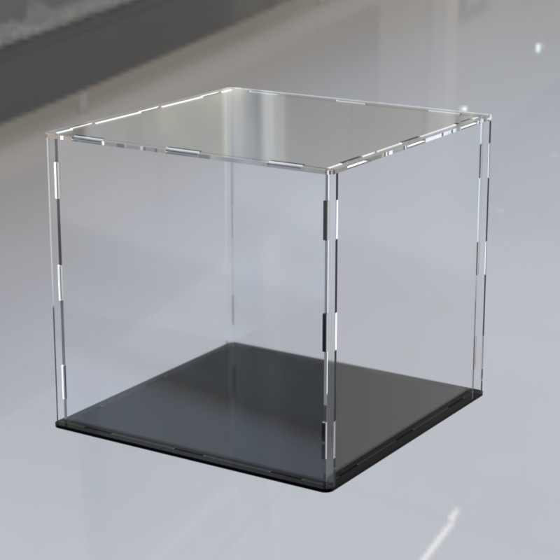 Акриловая прозрачная коробка для цветов или витрины 300x300x300 мм (ID ...