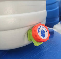 Двошаровий Бідон Літолан 65л харчовий з  вентильним краном 100% захист від УФ Так, фото 3