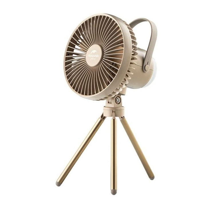Вентилятор Naturehike NH22ZM001 з нічником (Бежевий), фото 1
