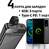 Повербанк Power bank з виходом type c PD і USB 30000мАг швидка зарядка 22.5W для телефону і планшета Hoco, фото 5