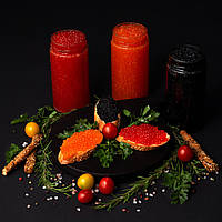 Ікра імітована "Горбуша" 0,5 кг, "Кета" 0,5 кг, "Осетр" 0,5 кг ( скло )