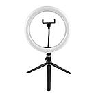 Світильник кільцевий 15W 5V 360lm 2700-6500K ⌀200x31mm [4262380663831] EUROLAMP LED-RL-15W(black)