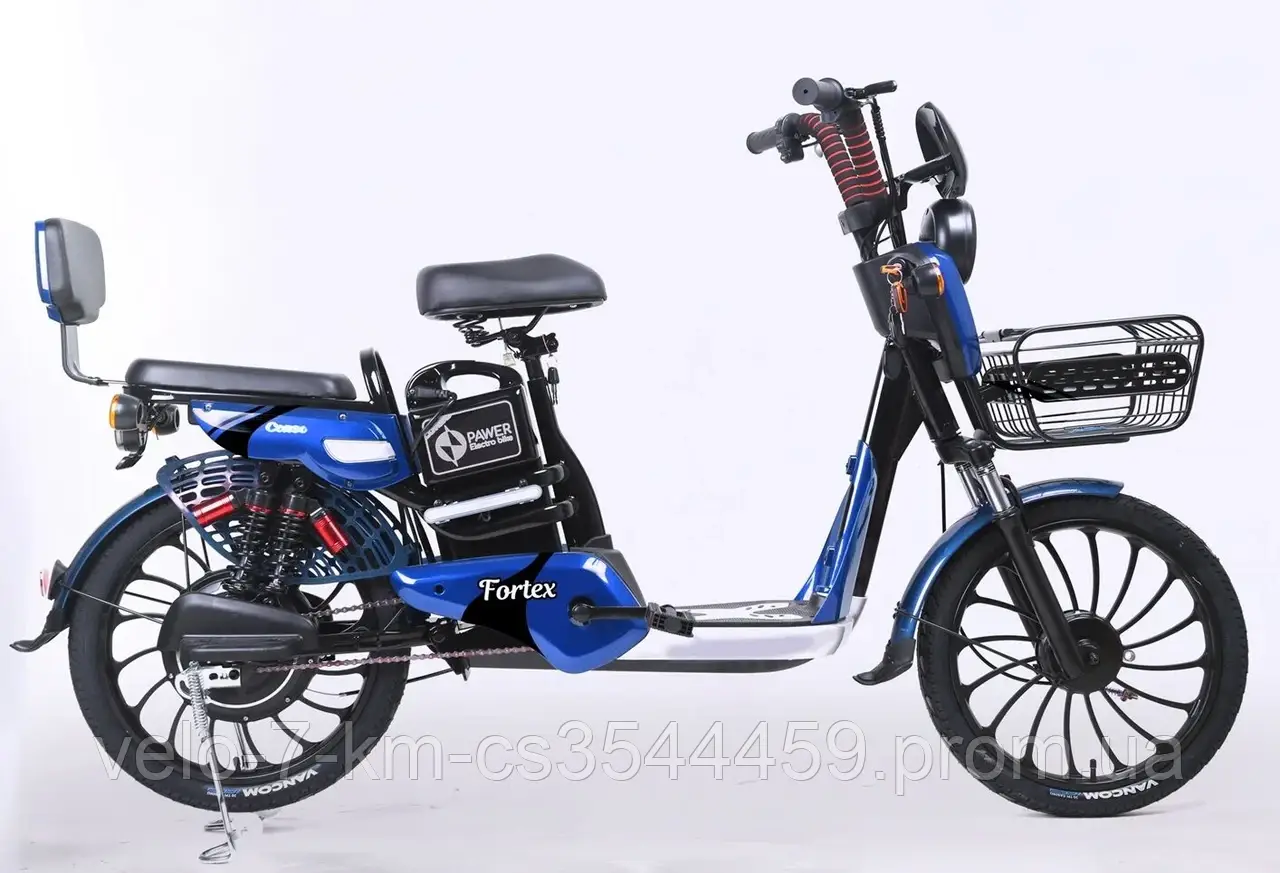 Електровелосипед Corso «Fortex» 20" дюймів FR-6152-3 (1) рама сталева, двигун 500W, акумулятор 48V20AH, корзина, у коробці