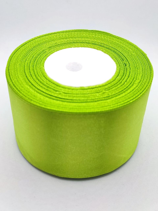 Стрічка атласна салатова 50 мм