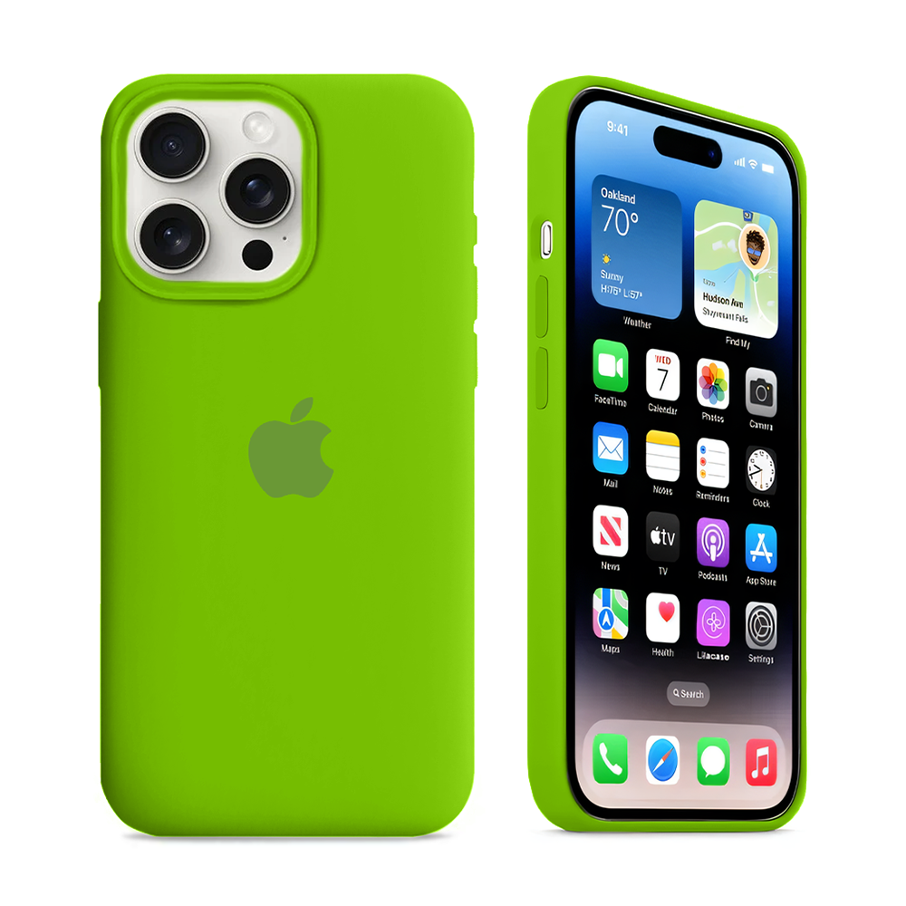 Чохол Kassel Silicone Full Case Protective для iPhone 14 Pro з мікрофіброю зелений Green, фото 1