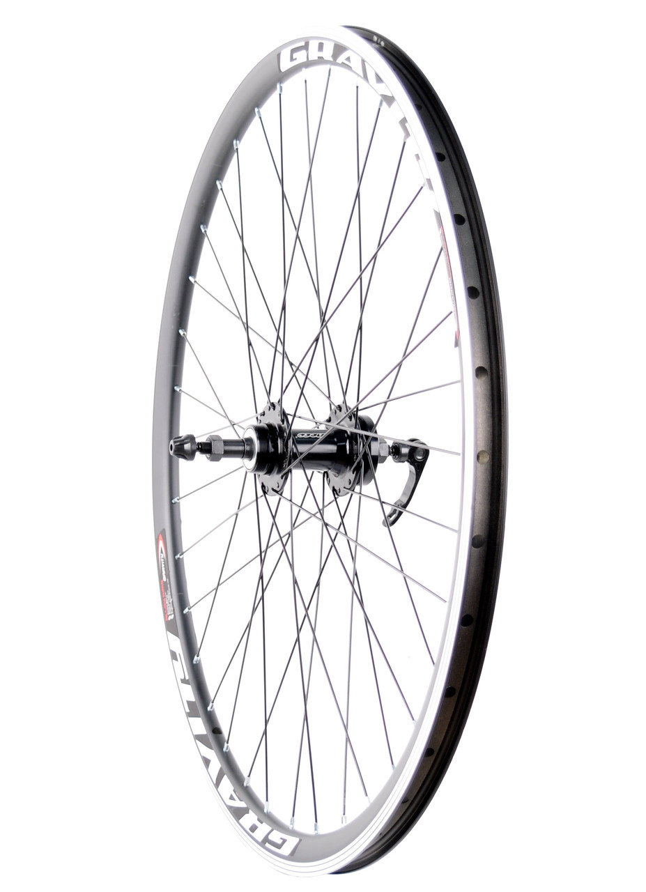 Колесо заднє 27,5" алюм. подвійний обід 14Gх36, NECO MS31R, ексцентрик, тріскачка, Disk, БЕЗ ГАЛЬМІВНОЇ ДОРІЖКИ, фото 1