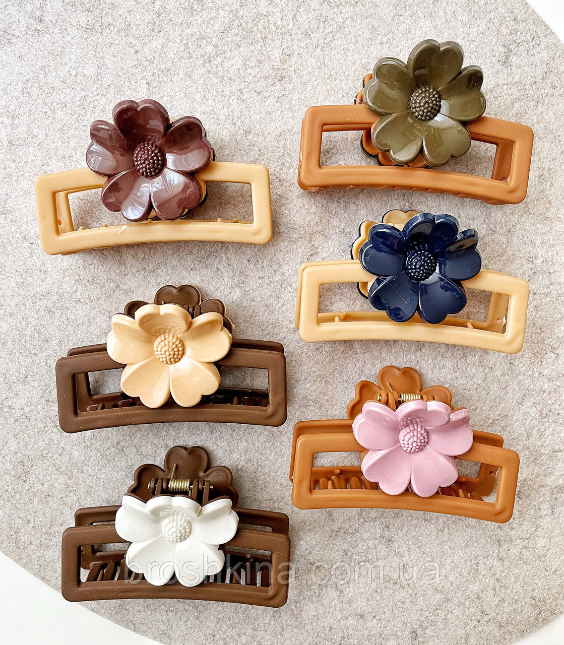 Краби для волосся пластикові оптом 9*4 см 12 шт/уп, фото 1