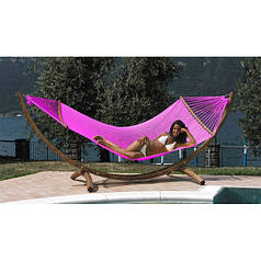 Гамак А1175 сітка з поліпропілен кольору Фуксія 380х120 см виробництво La Rete Італія