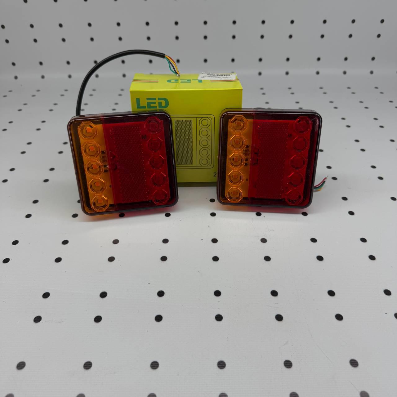Ліхтар LED задній 10 led діодів 12/24/30V; (150х80х24), фото 1
