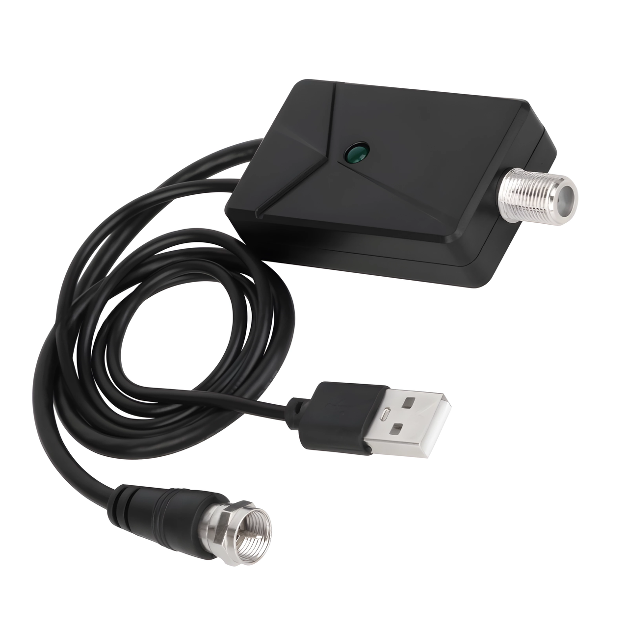 Антенний підсилювач ТВ сигналу DVB-T/T2, HDTV 4K/1080p, з посиленням 29DB, VHF/UHF з USB живленням, адаптер