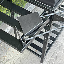 Бічна Полиця-стіл для мангалів з розбірною дровницею на 15-20 шампурів, фото 5