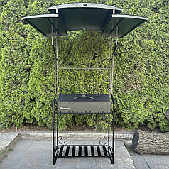 Мангал-барбекю з дахом на 12 шампурів 4 мм