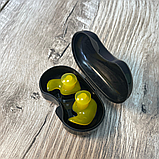 Силіконові беруші для плавання, беруші для серфінгу, м'які беруші для плавання Hechpro жовті (4934), фото 4