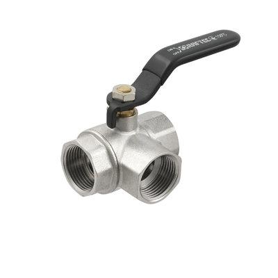 Кран Кульовий 3/4" три ходовий RAF-Germany Black В-В-В Ручка