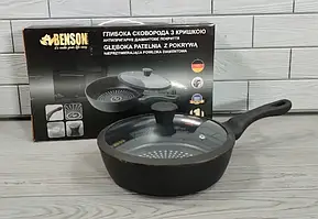 Глибока сковорода 24 см*6,5 см  Benson BN-448 з діамантовим антипригарним покриттям