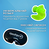 Беруші для дайвінгу, затички у вуха від води, плавальні беруші, беруші для пірнання Hechpro зелені (4934), фото 5