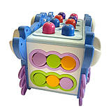 Розвиваюча гра Краб Остап синій TK Group укр мова піаніно риболовля пісні казки стукалка сортер годинник 25*11*14см (ТК 84101), фото 4