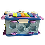 Розвиваюча гра Краб Остап синій TK Group укр мова піаніно риболовля пісні казки стукалка сортер годинник 25*11*14см (ТК 84101), фото 5