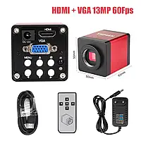 Промисловий цифровий мікроскоп 13MP 35 мм об'єктив, HDMI VGA HD 60FPS