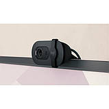 Веб-камера Logitech Brio 105 Business, 1920x1080 / 30 fps, фіксований фокус, мікрофон, кут огляду 58°, RightLight 2, USB, 1 м, фото 9