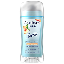 Твердий дезодорант Без алюмінію Персик Secret Aluminum Free Deodorant White Peach