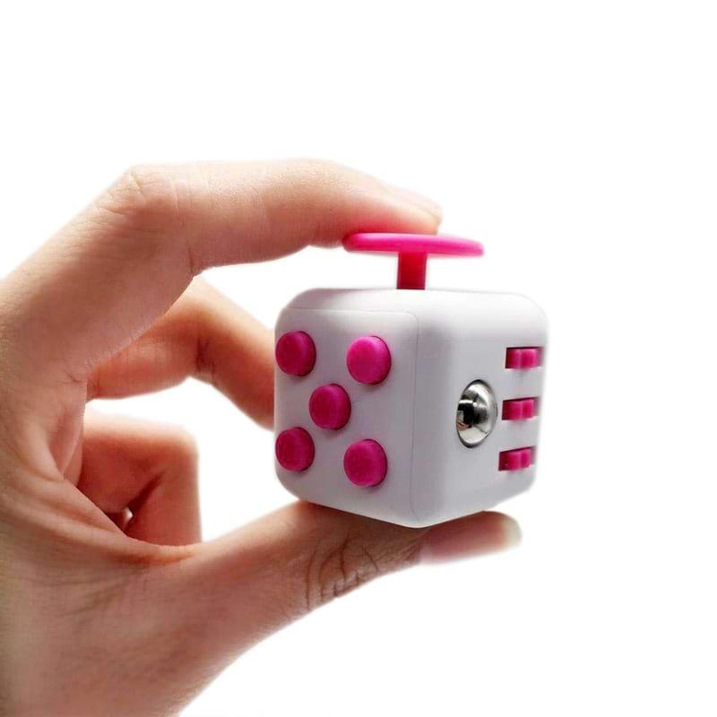 Антистрес фіджет куб Fidget Cube біло-рожевий (AS-171917)