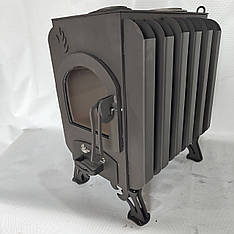 Піч буржуйка "Батарея" зі склом, тривалого горіння, метал 4мм