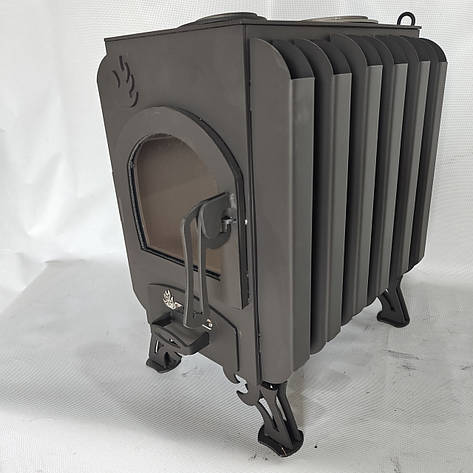 Піч буржуйка "Батарея" зі склом, тривалого горіння, метал 4мм, фото 1