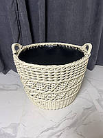 Кошик для дров плетений із ротанга