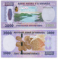 Руанда/Rwanda 2000 Francs 2024 Pick 44 UNC