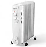 Підлоговий масляний радіатор Maestro MR-950-09 обігрівач 2000Вт 20м2, фото 3