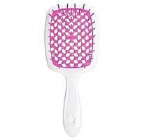 Гребінець для волосся "Super Brush", білий із рожевим