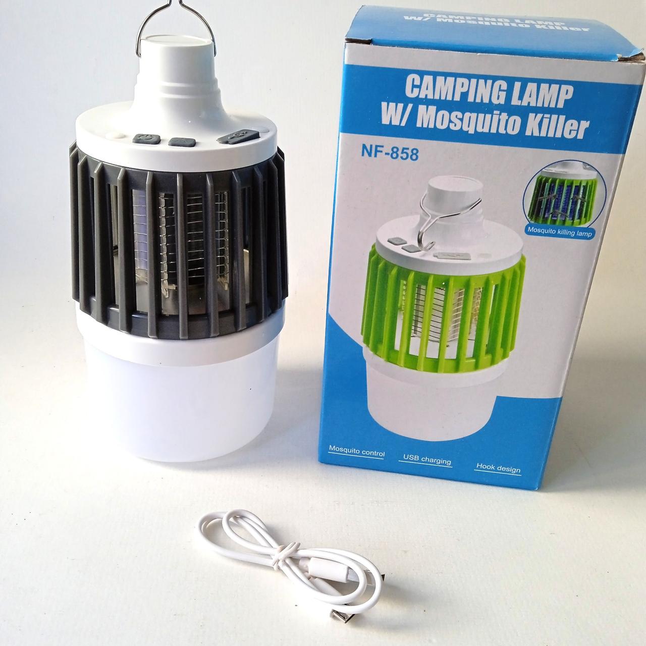 Лампа-пастка 2 в 1 для знищення комах і комарів Mosquito Killer NF-858, фото 1